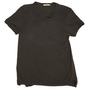 Alternative Apparel V-Neck Turkish Collar T-Shirt Size S Black Eco Jersey Earth